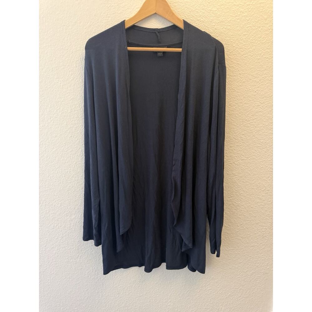 J.Jill Wearever Collection Open Front Cardigan Womens XL Navy Minimalist Capsule